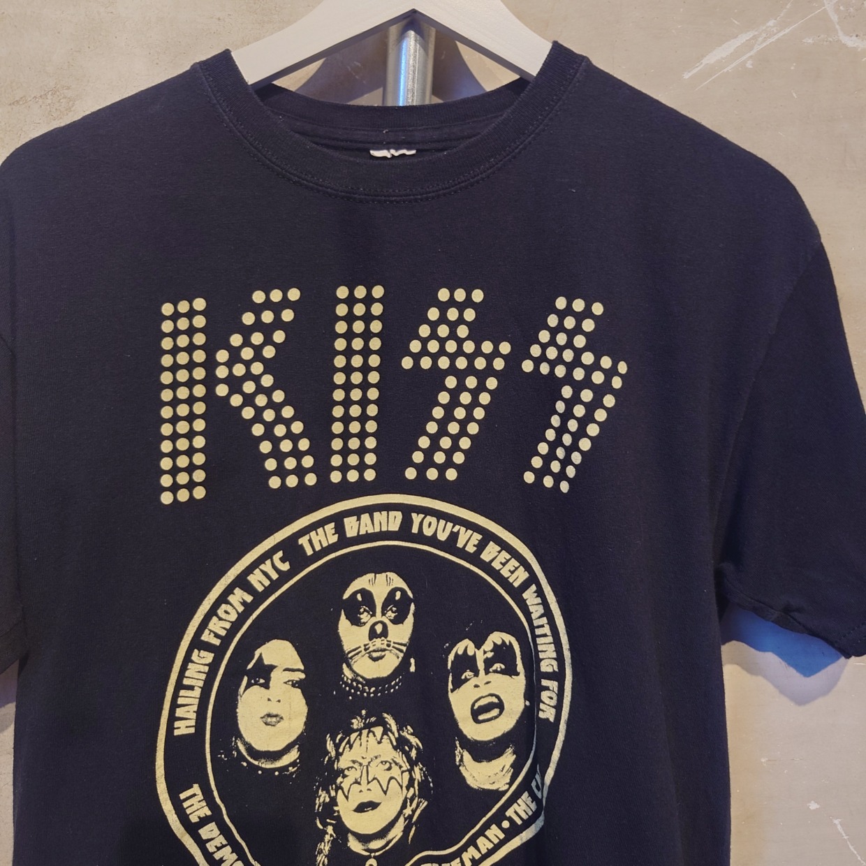 KISS(キス)バンドTシャツ　ブラック　Мサイズ相当　タグなし　メンバー