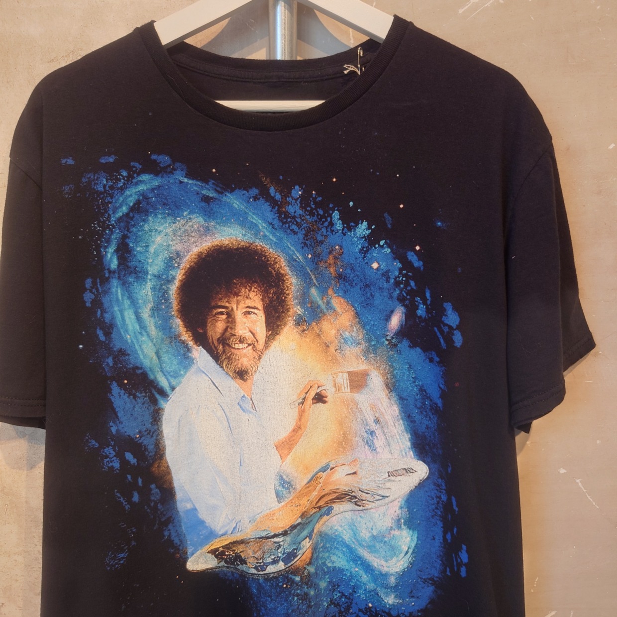 BOB ROSS(ボブロス)アーティストプリントTシャツ　ブラック