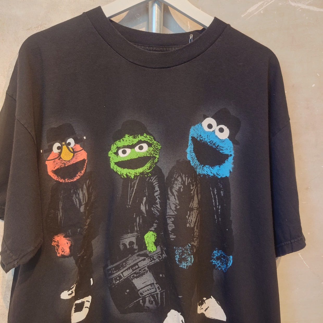 SESAME STREET(セサミストリート)プリントTシャツ　ブラック