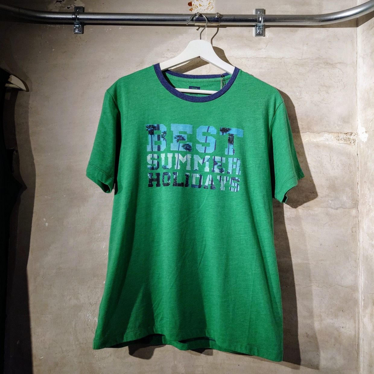 VOUNG AND GREEN AT NEART　リンガーＴシャツ　ＸＬ　＃和歌山古着屋