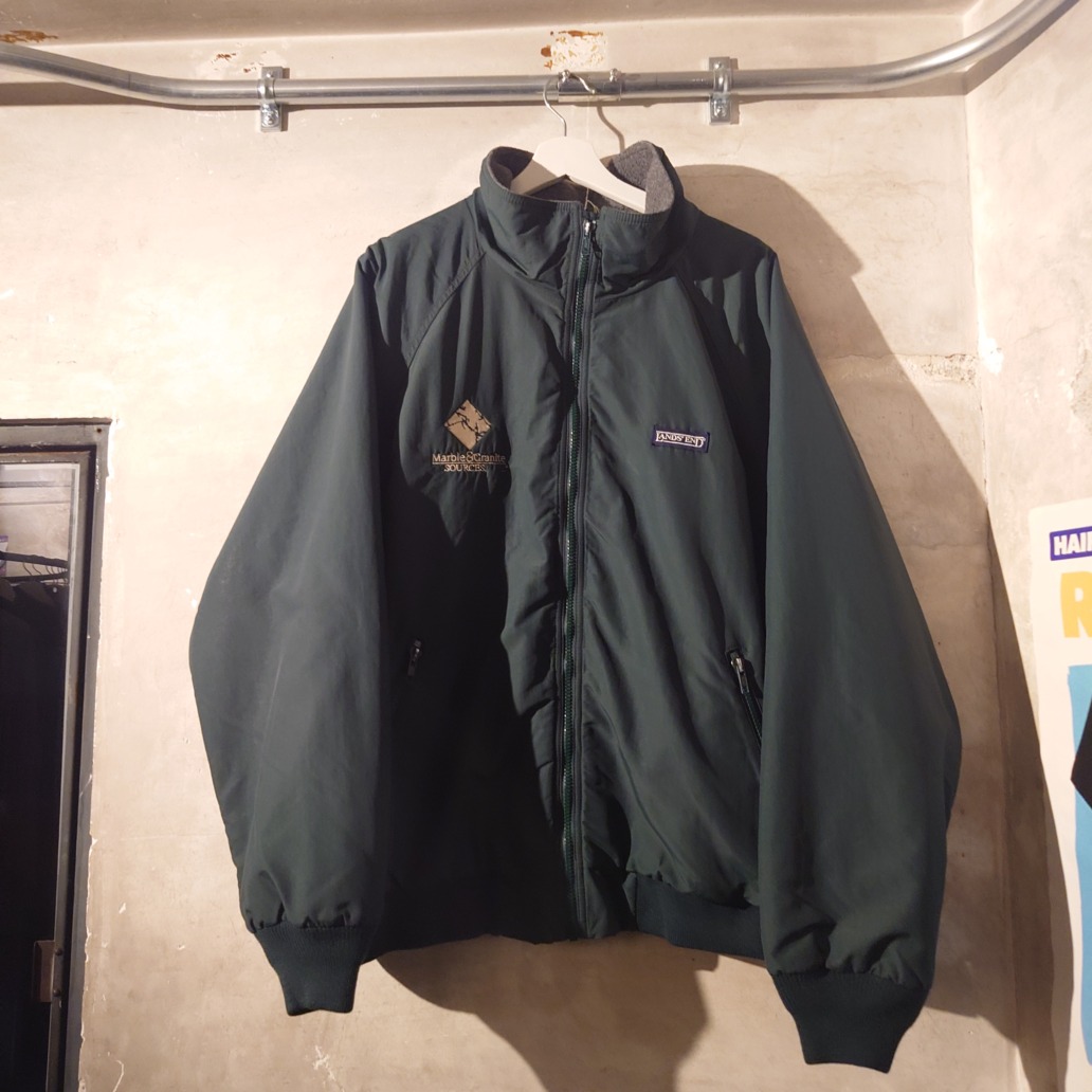 90sUSA古着ランズエンドナイロンジャケットグランジネイビーナス紺ポーラテック クラシックファッション - 90sUSA古着ランズエンドナイロン