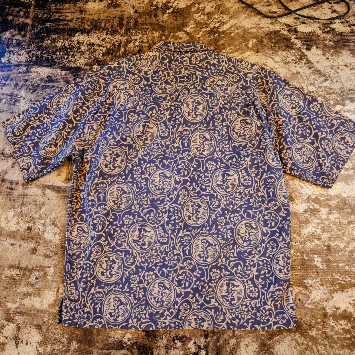 BASS　半袖オープンカラーシャツ　XL　　＃和歌山古着屋
