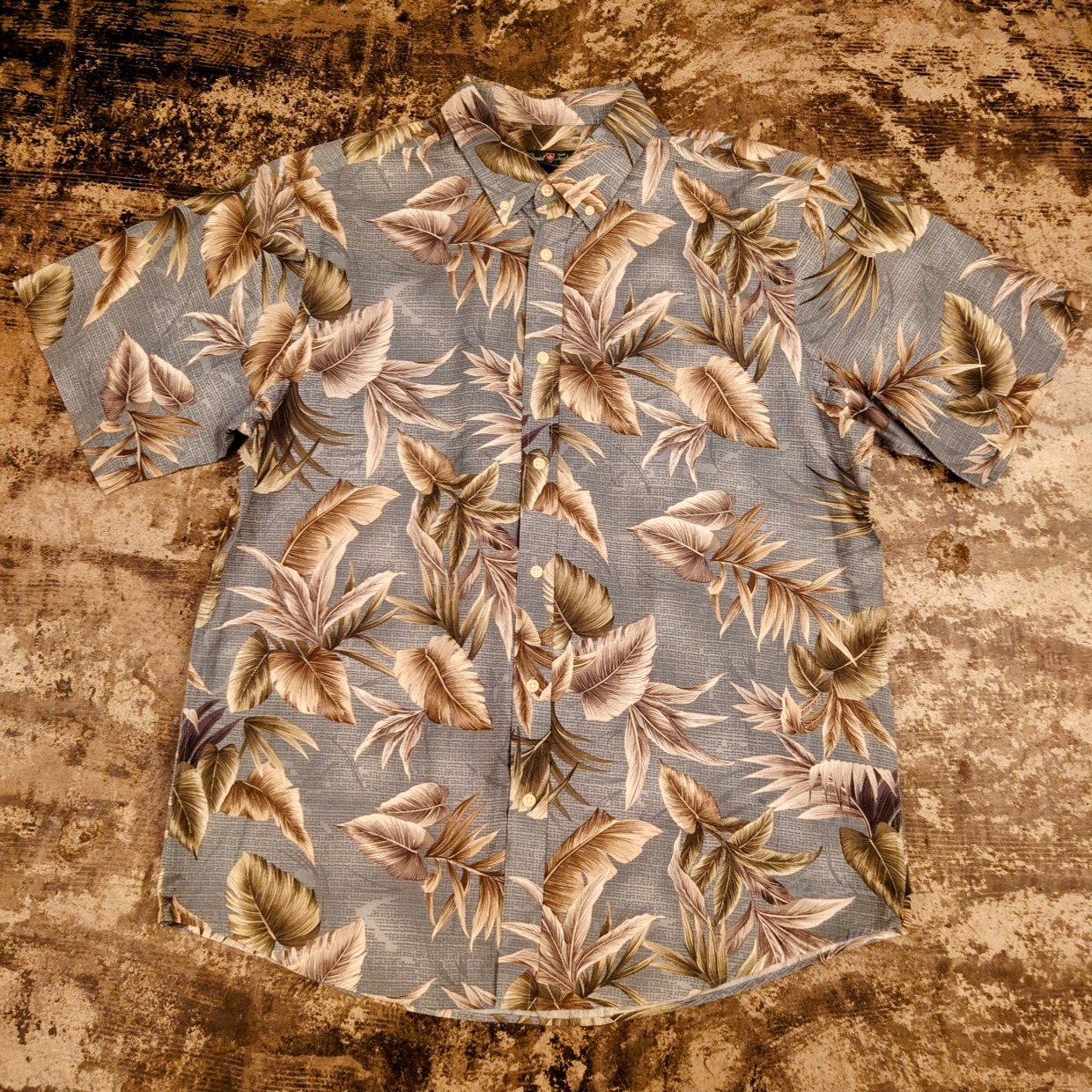 DAVID TAYLOR　半袖柄シャツ　XL　　＃和歌山古着屋