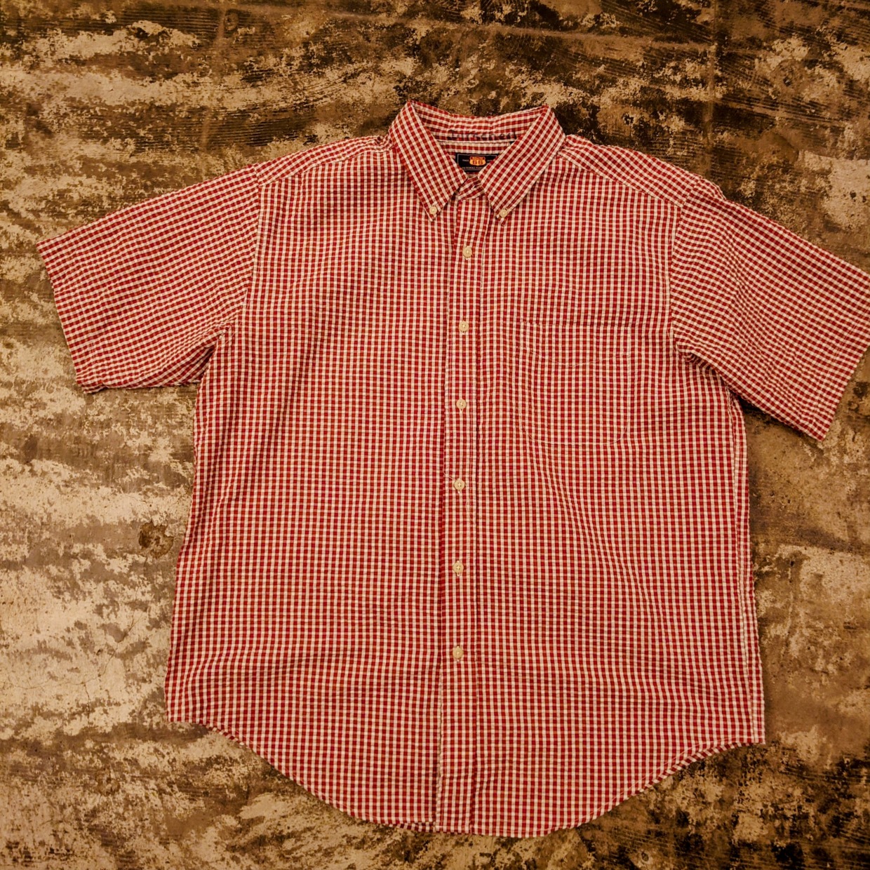 ROUTE66　シアサッカーシャツ　L　　＃和歌山古着屋