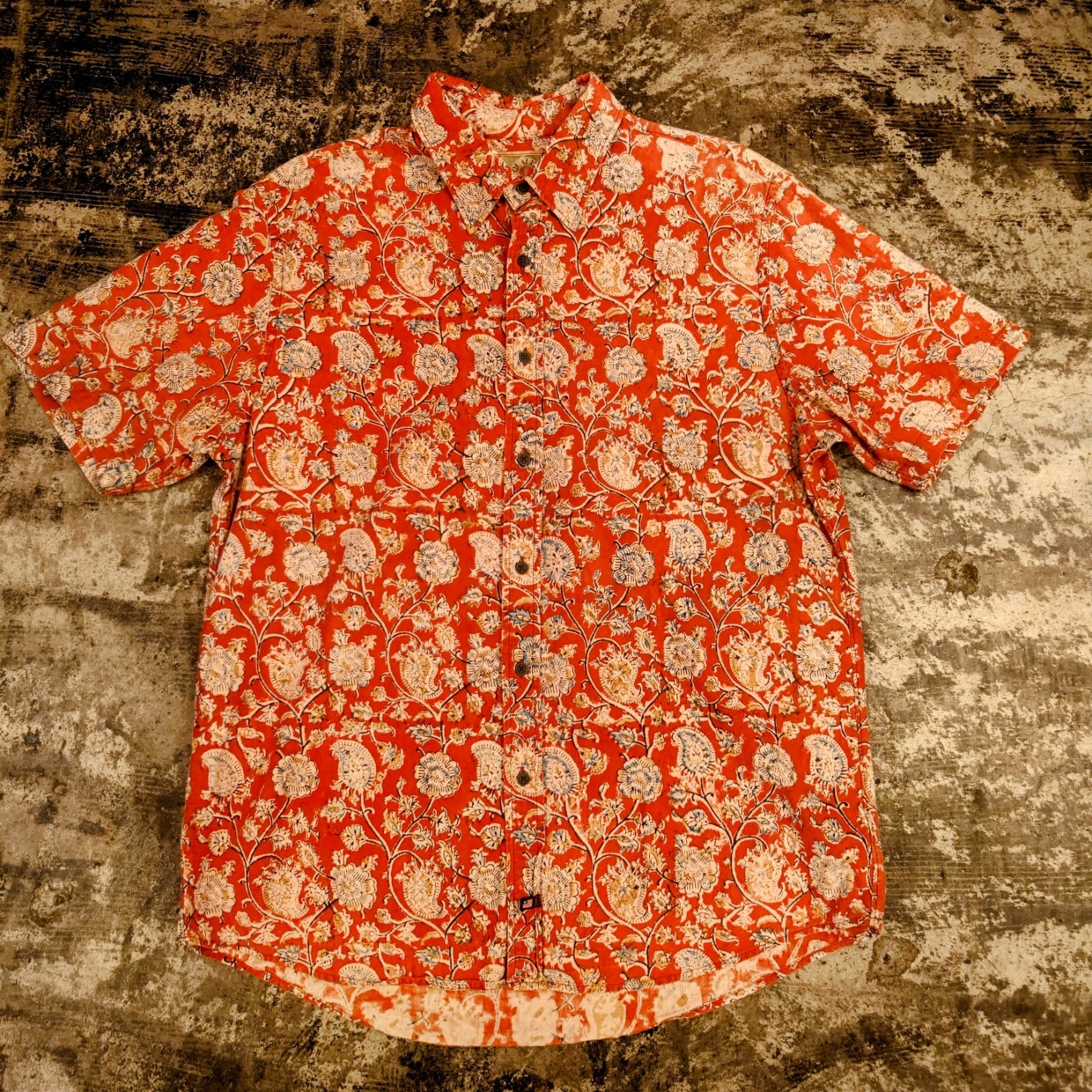 POLOJEANS　半袖柄シャツ　XL　　＃和歌山古着屋