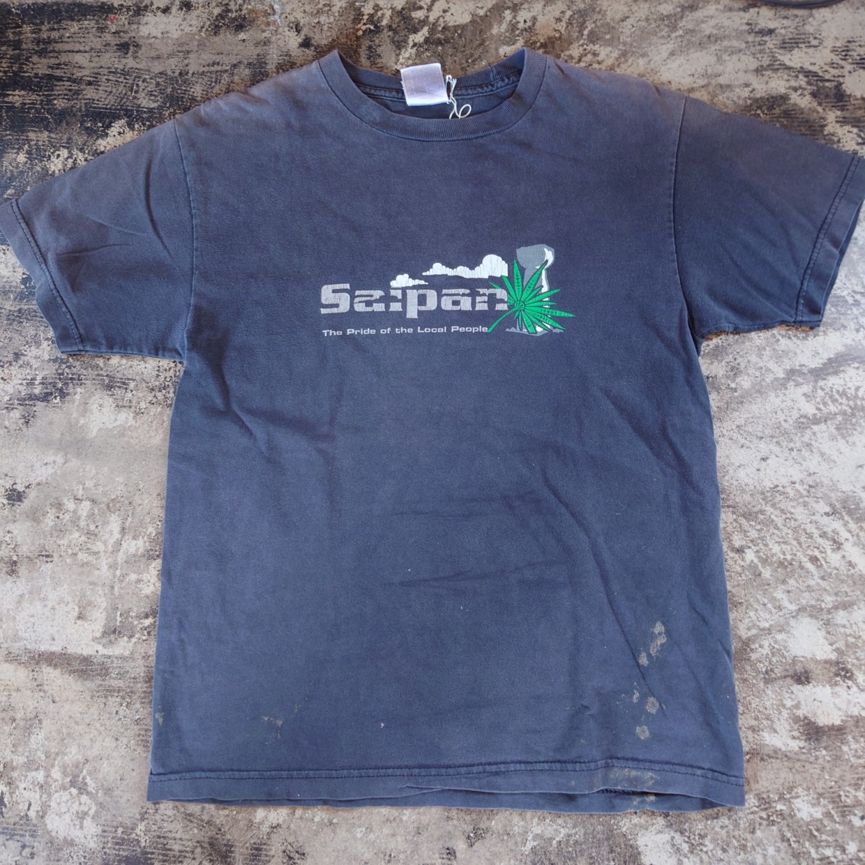 Saipan プリントTシャツ Mサイズ ブラック ALSTYLEボディ　 #和歌山古着