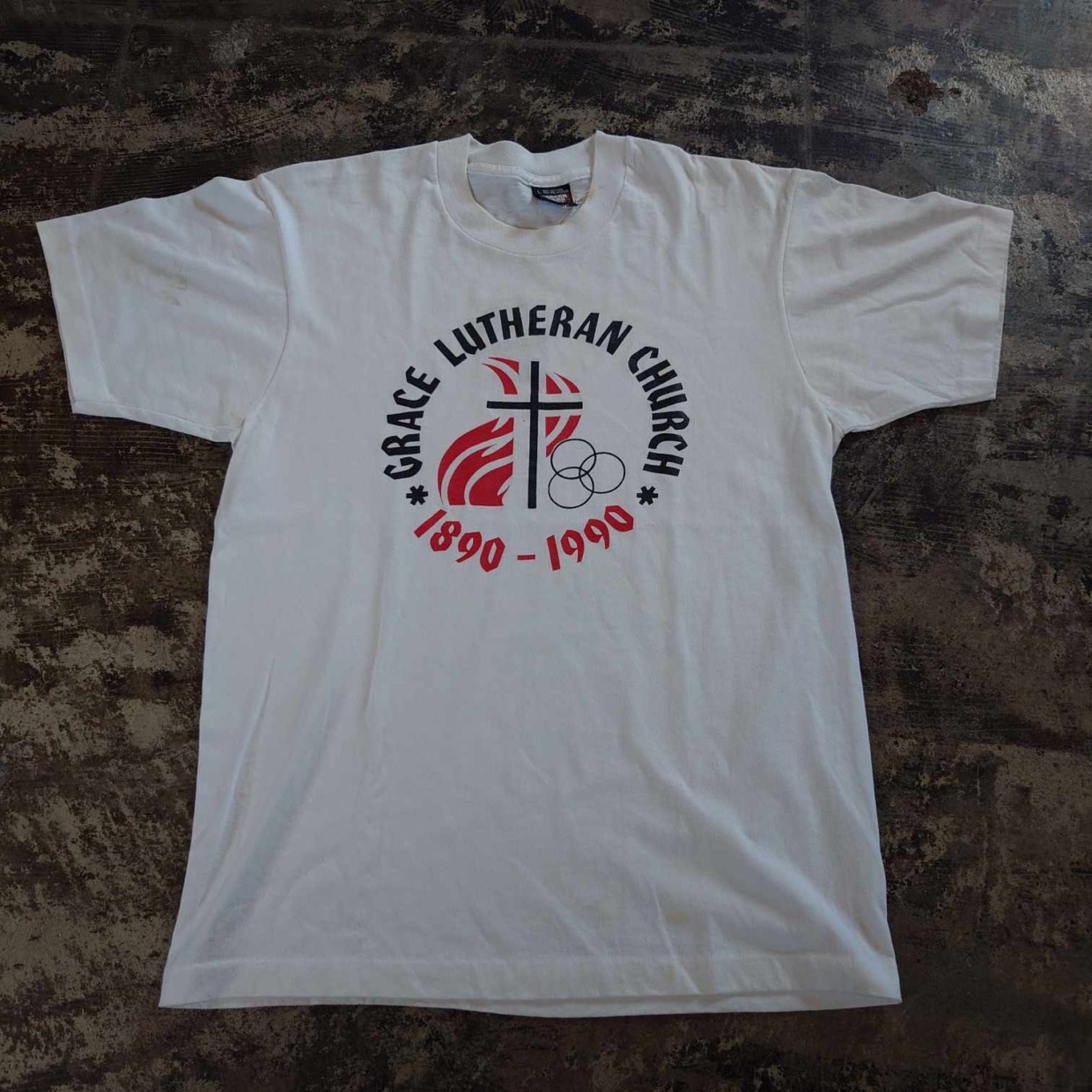 GRACE LUTHERAN CHURCH　100周年記念プリントTシャツ　USA製　Lサイズ　 #和歌山古着