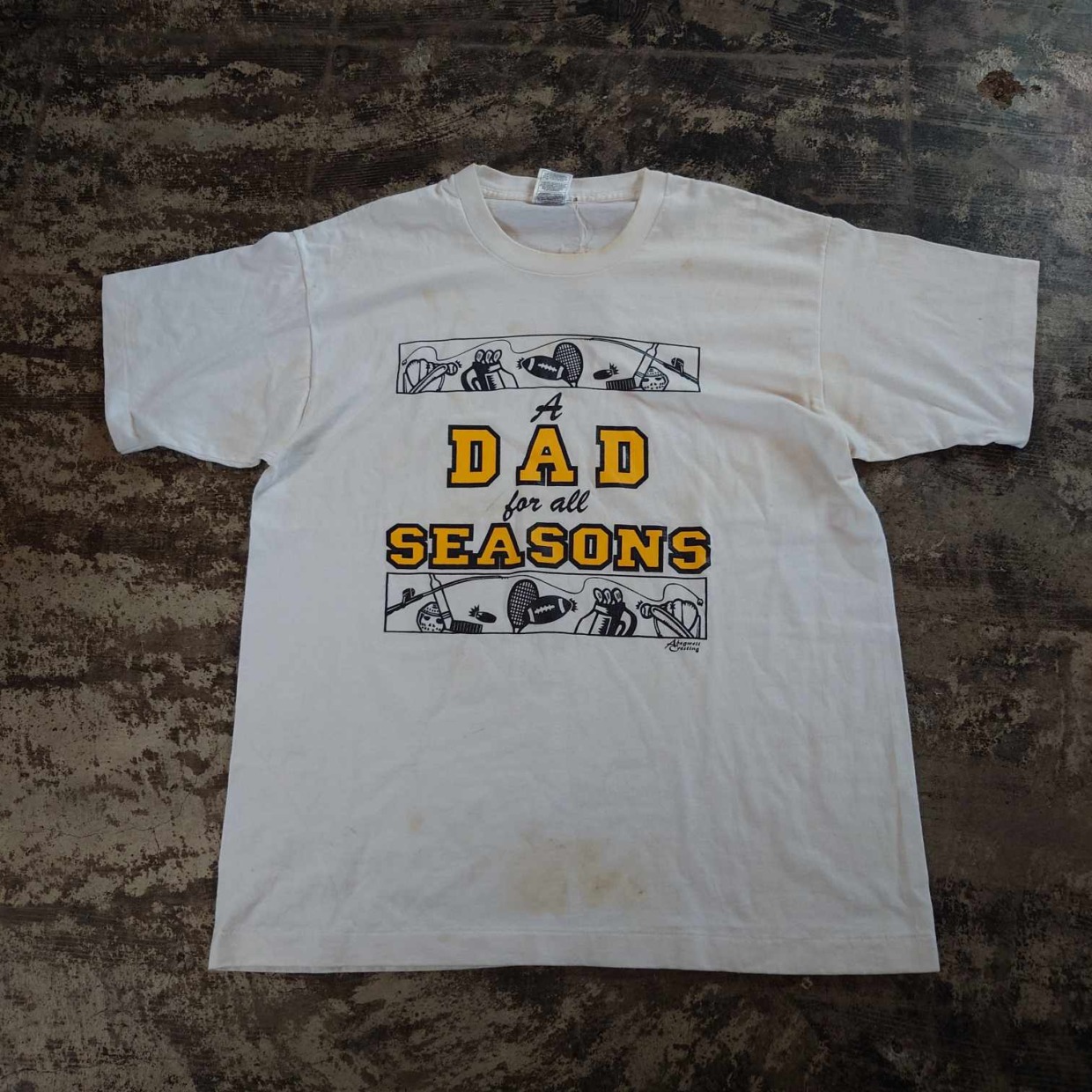 A DAD for all SEASONS プリントTシャツ　USA製　XLサイズ　 #和歌山古着