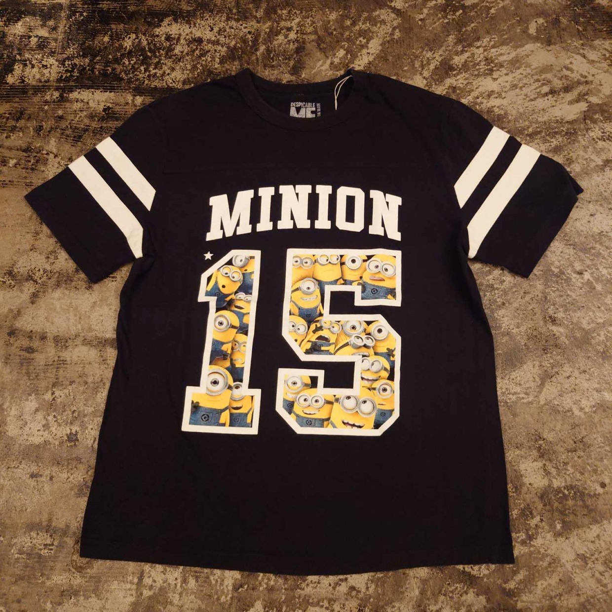 ミニオン プリントTシャツ ナンバリングデザイン M　 #和歌山古着