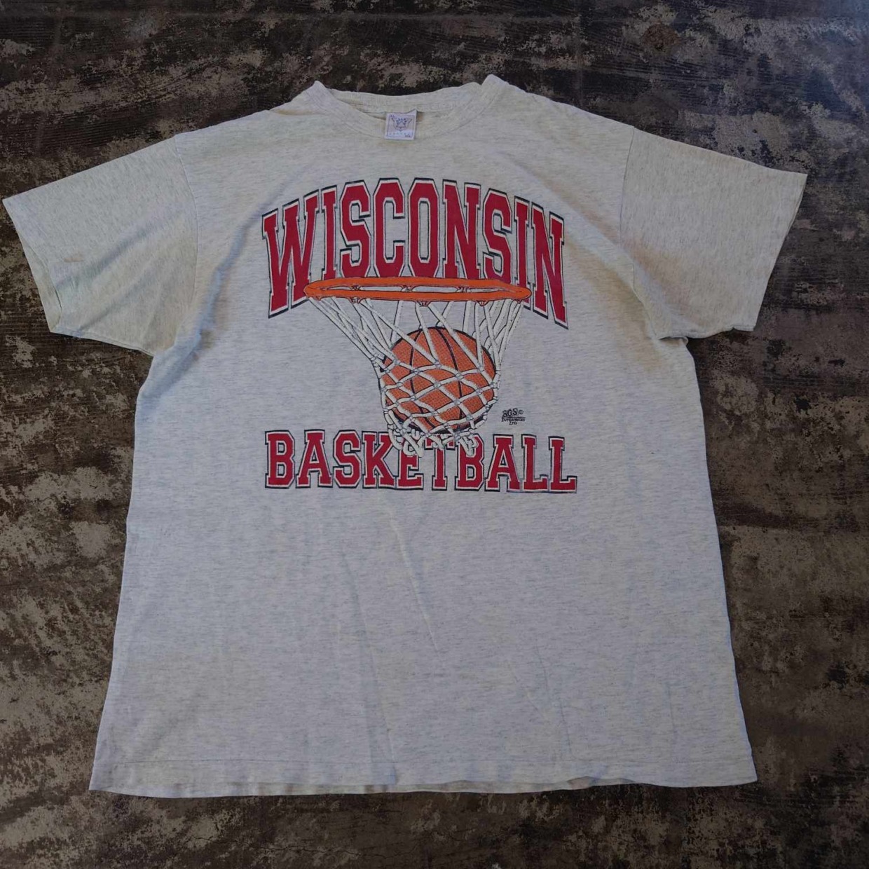 WISCONSIN バスケットボールTシャツ USA製 90s シングルステッチ XL　 #和歌山古着