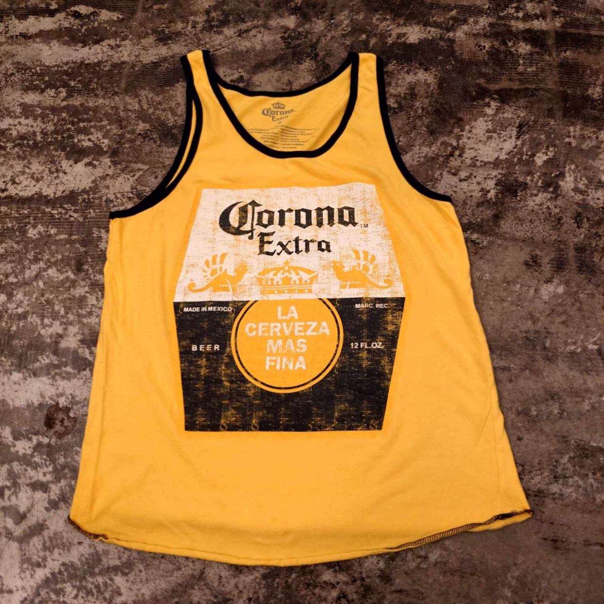 Corona Extra ノースリーブタンクトップ イエロー　 #和歌山古着