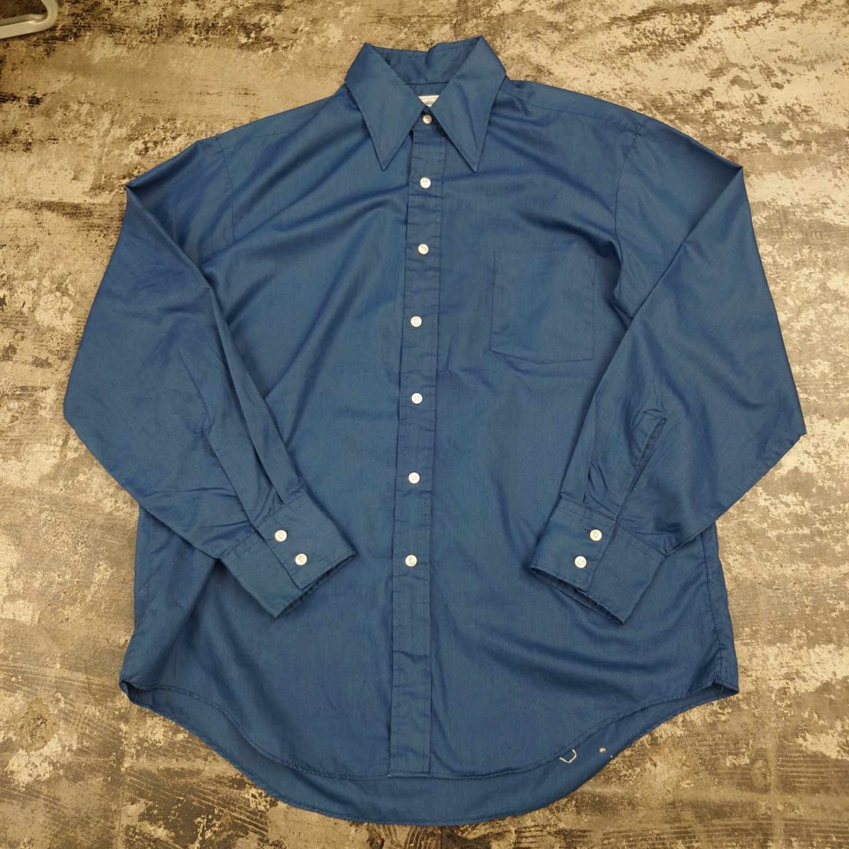 70s PENNEYS TOWNCRAFT Plus 長袖シャツ ブルー　 #和歌山古着