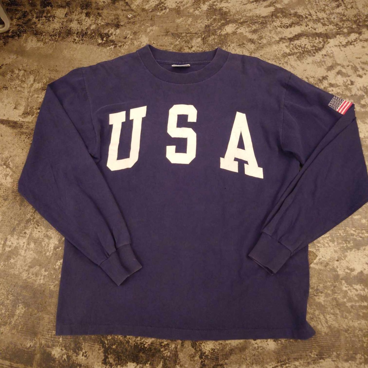 USAロゴ プリント ロングスリーブTシャツ　 #和歌山古着