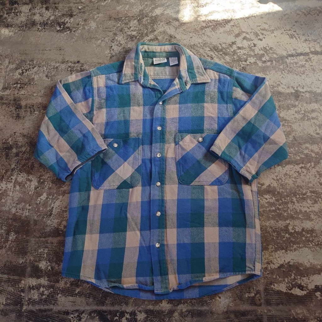 80s USA製 FIVE BROTHER チェックネルシャツ M 80s FIVE BROTHER L/S ネルシャツ USA製 Size M ファイブブラザー
