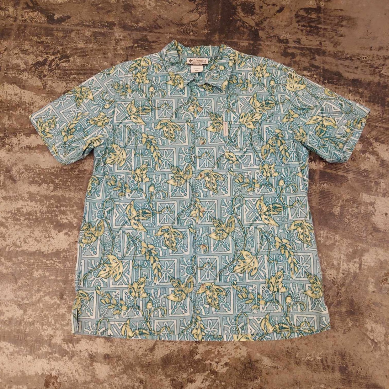 Columbia 総柄アロハシャツ L　＃和歌山古着屋