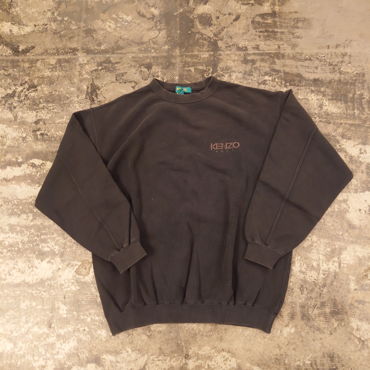 KENZO GOLF 刺繍ロゴ スウェット ブラック サイズ4　 #和歌山古着