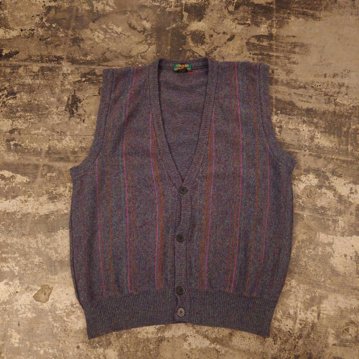 COLOURS by ALEXANDER JULIAN ウールニットベスト　#和歌山古着屋