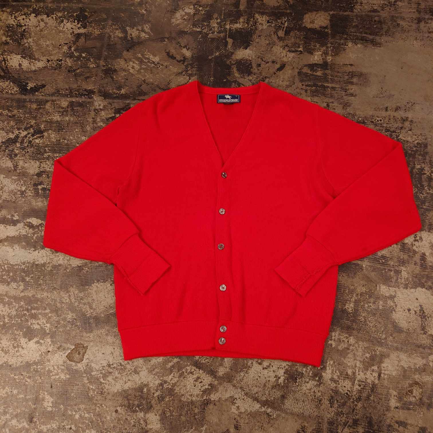 USA製】STEEPLECHASE アクリルカーディガン #和歌山古着屋