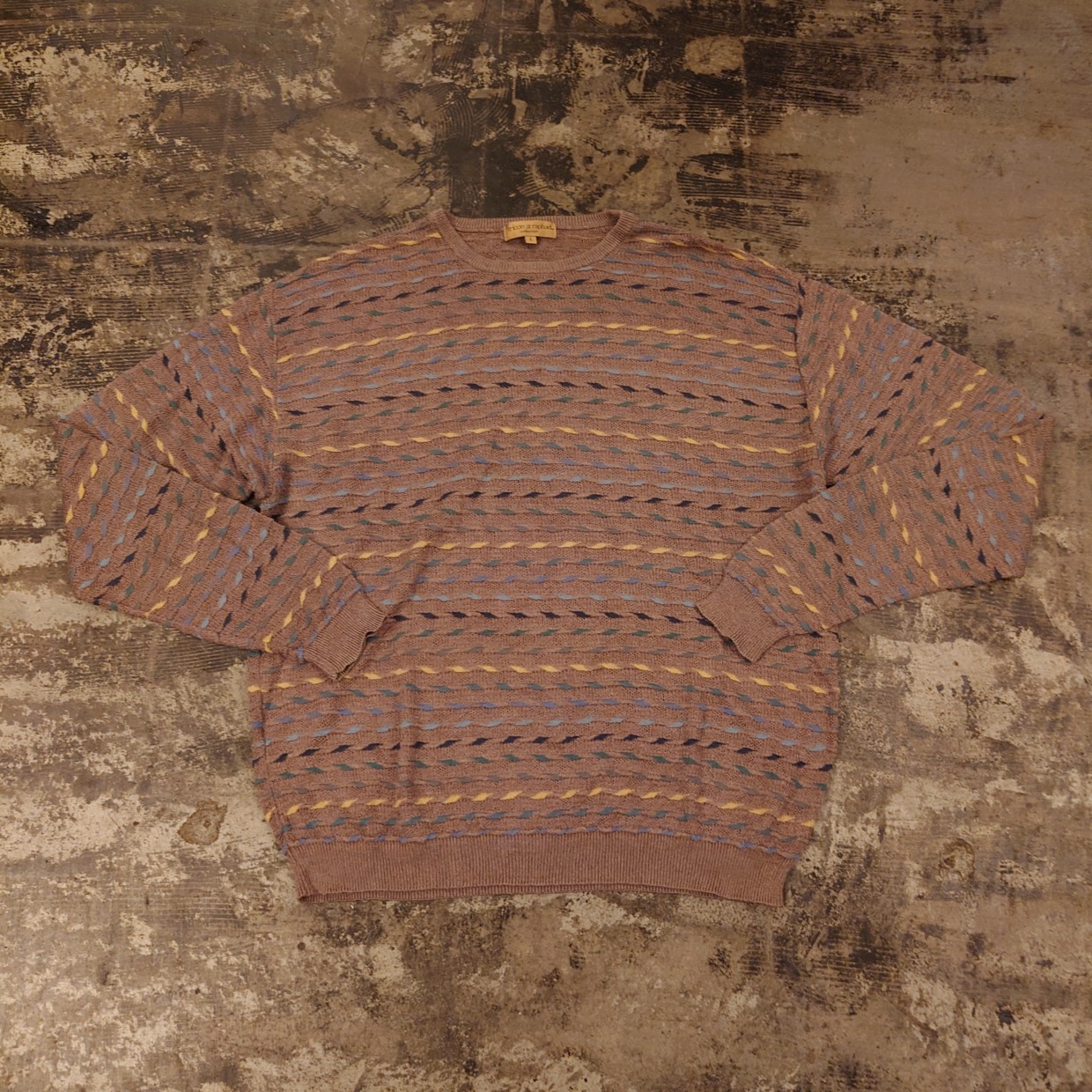 tricot st raphael（トリコ ステラファエル） 総柄ニットセーター　#和歌山古着屋