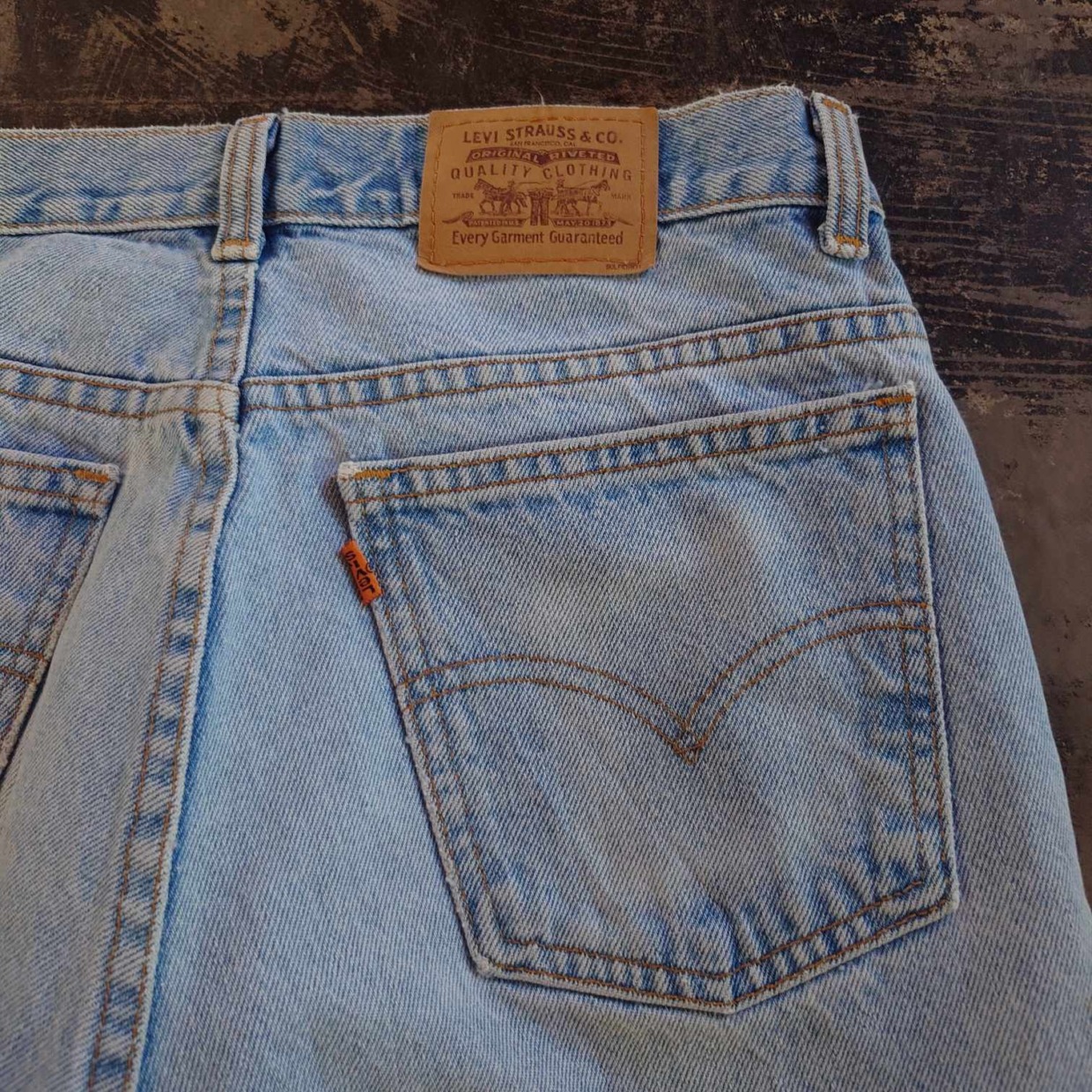 Levi’s 501 オレンジタブ ダメージデニムパンツ　＃和歌山古着屋