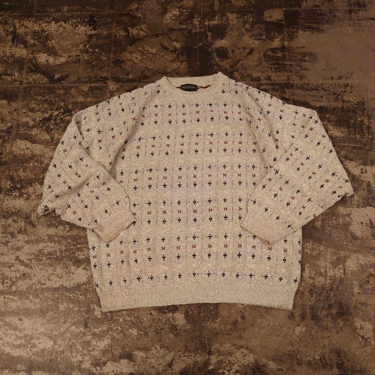 HILL & ARCHER 総柄コットンニット　#和歌山古着屋