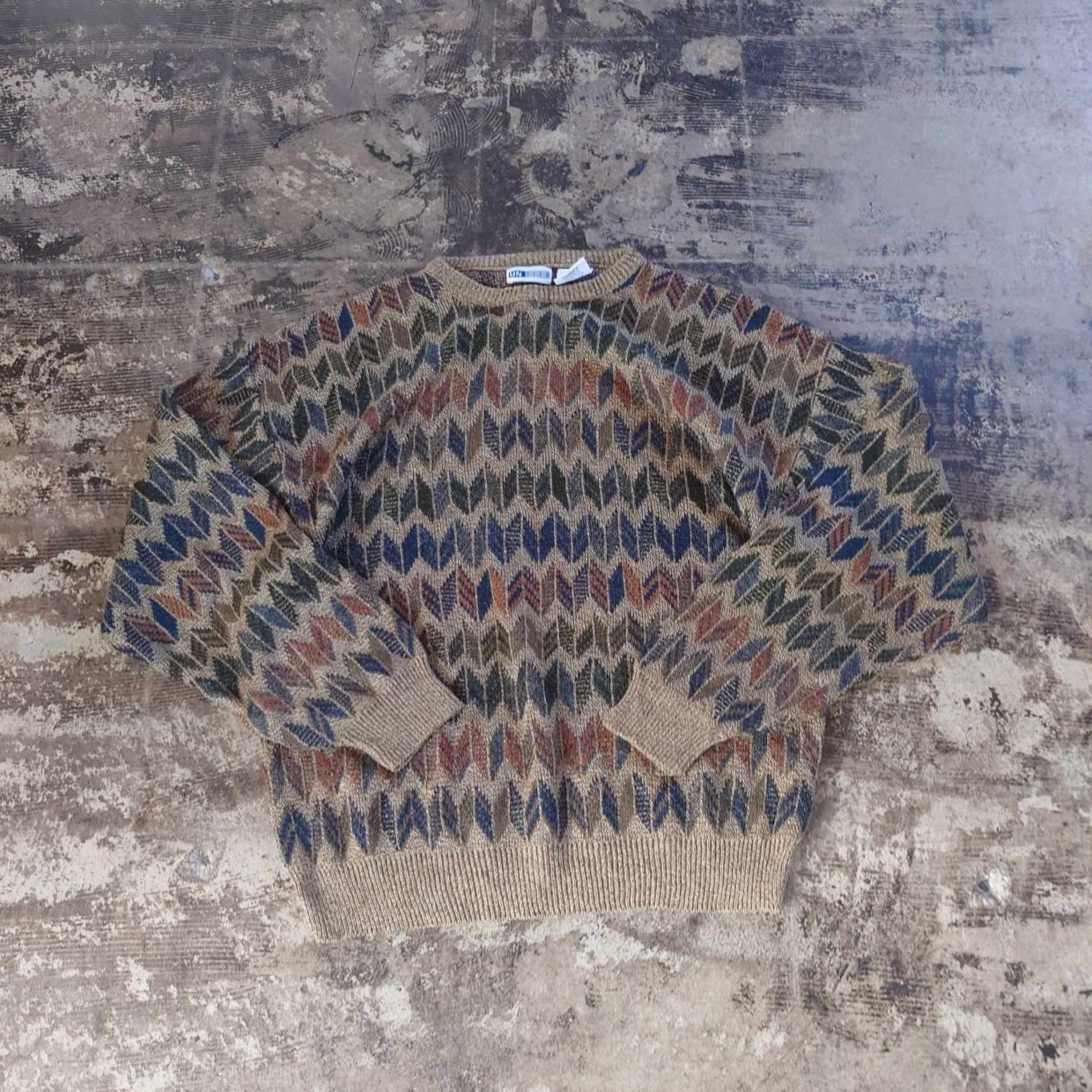 UN TIED 総柄 ニット セーター　#和歌山古着屋