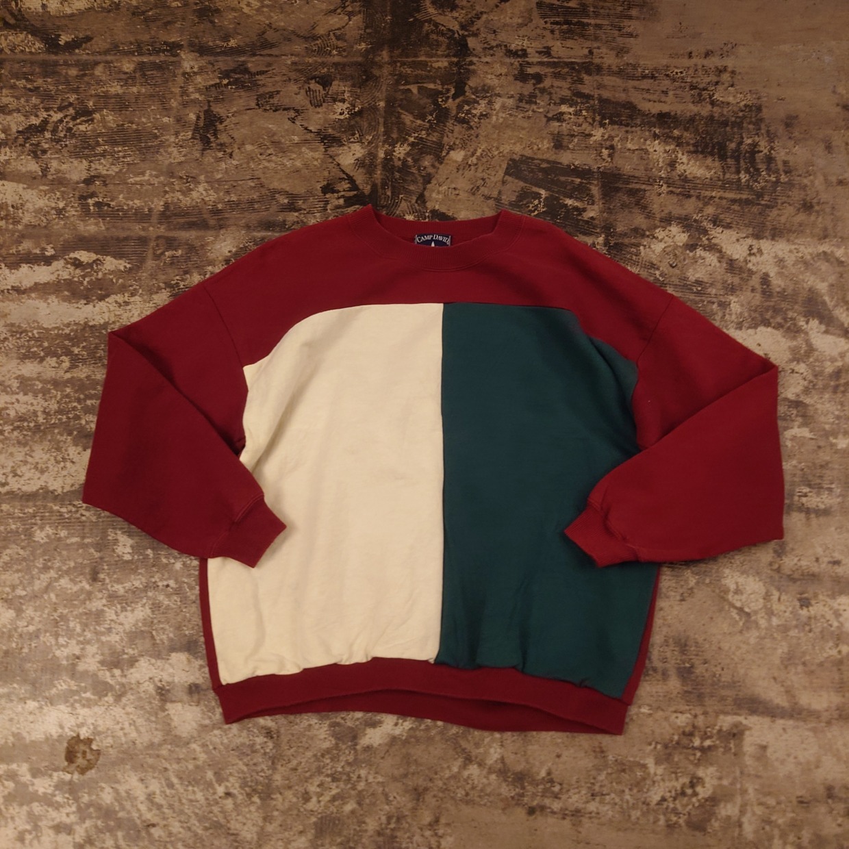 CAMP DAVID 3トーン切り替えスウェット　 #和歌山古着
