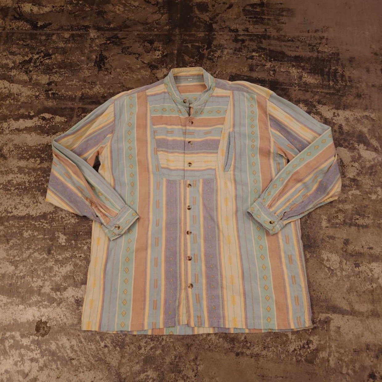 ヨーロッパ製 コットンバンドカラーシャツ　 #和歌山古着