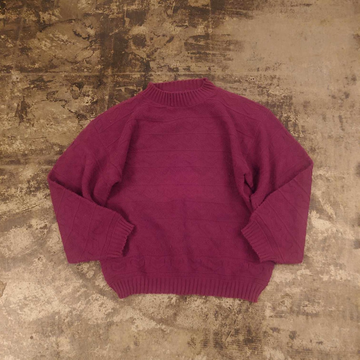 HOT CASHEWS クルーネック ケーブルニット　#和歌山古着屋