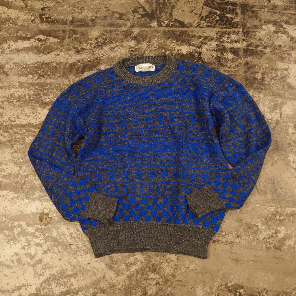 EXPRESSIONS 総柄ニット セーター #和歌山古着屋 - 古着屋 W