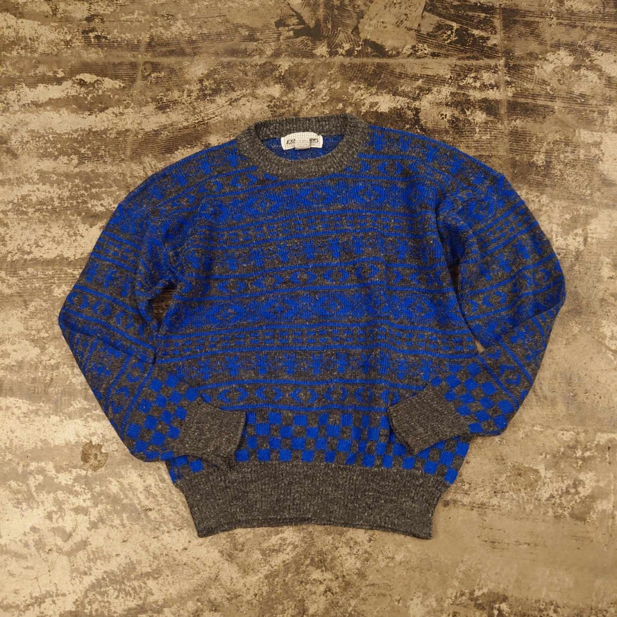 EXPRESSIONS 総柄ニット セーター　#和歌山古着屋