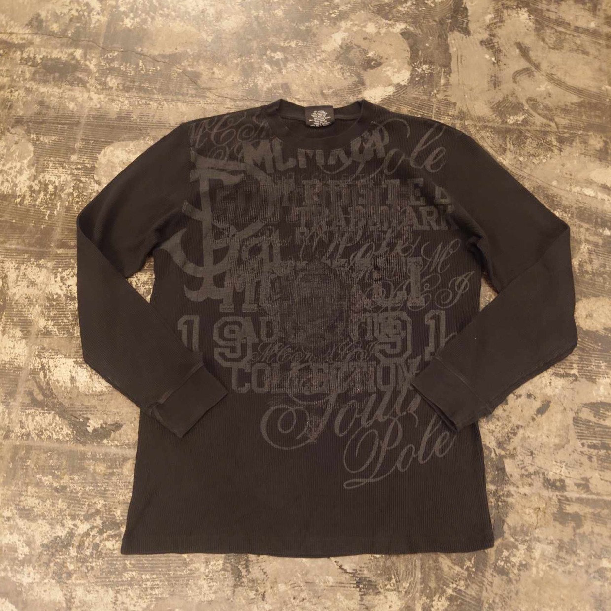 Southpole 総柄プリント サーマルロングスリーブTシャツ　 #和歌山古着