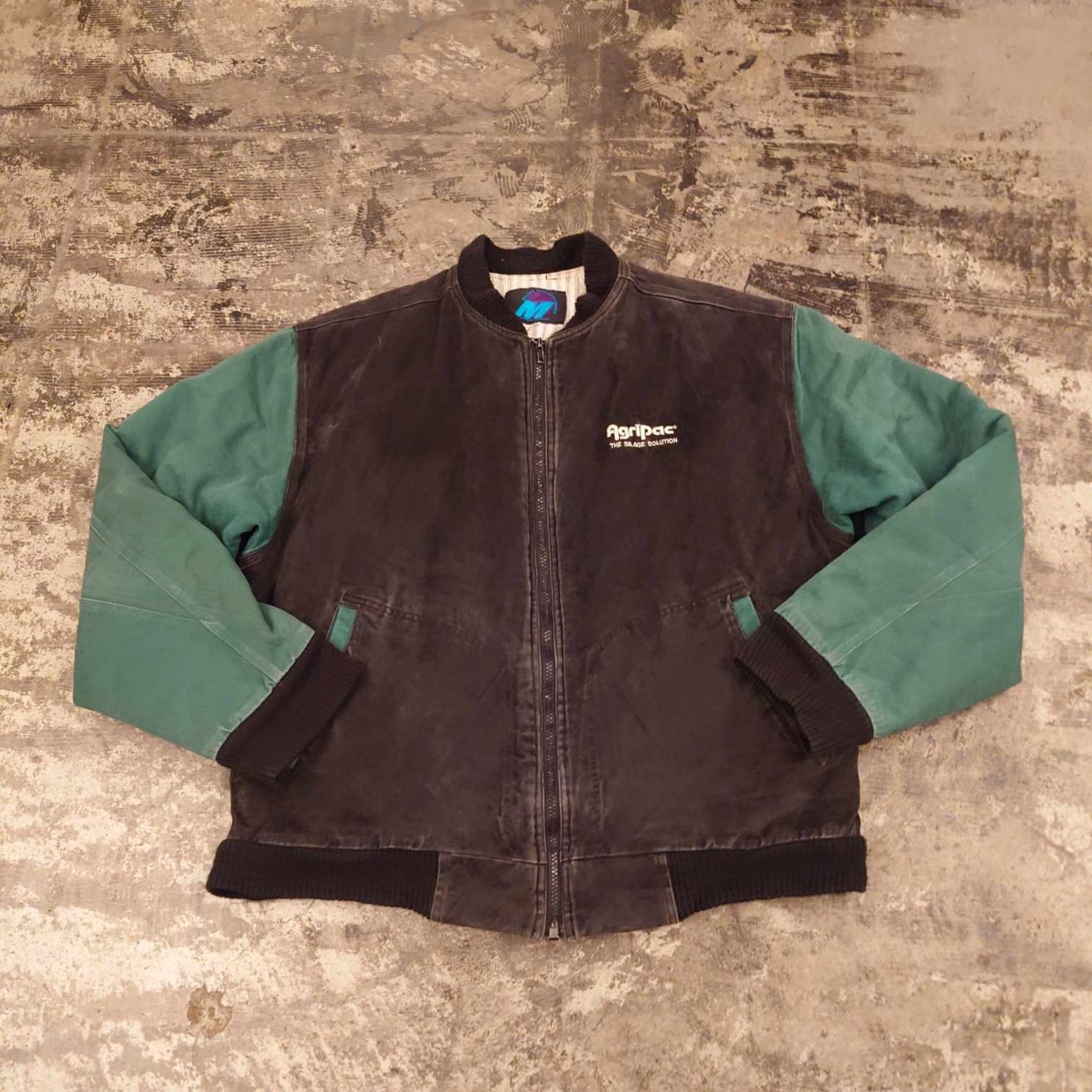 Agripac ロゴ刺繍 ワークジャケット　 #和歌山古着