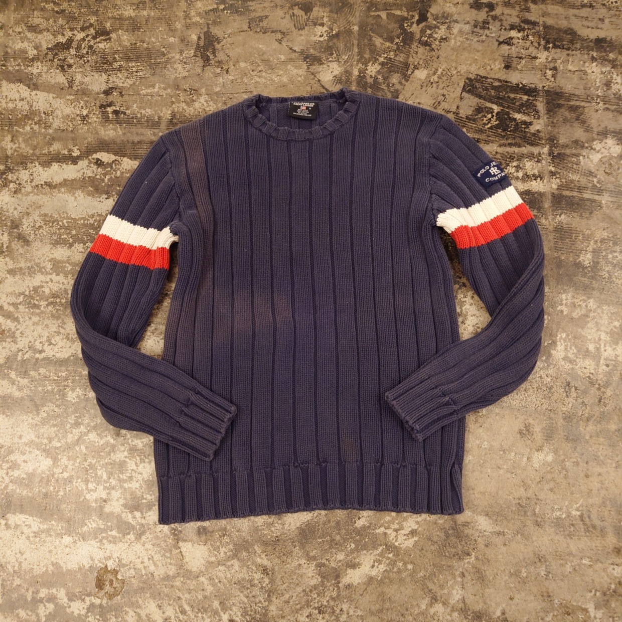 POLO JEANS CO. リブ編みコットンニット　 #和歌山古着