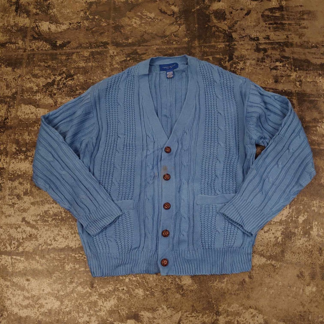 TOWNCRAFT ケーブル編み ニットカーディガン　#和歌山古着屋