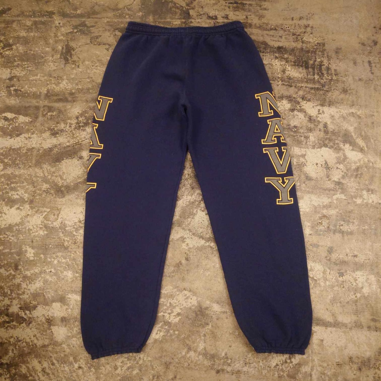 U.S. NAVY プリント スウェットパンツ ネイビー USA製　＃和歌山古着屋