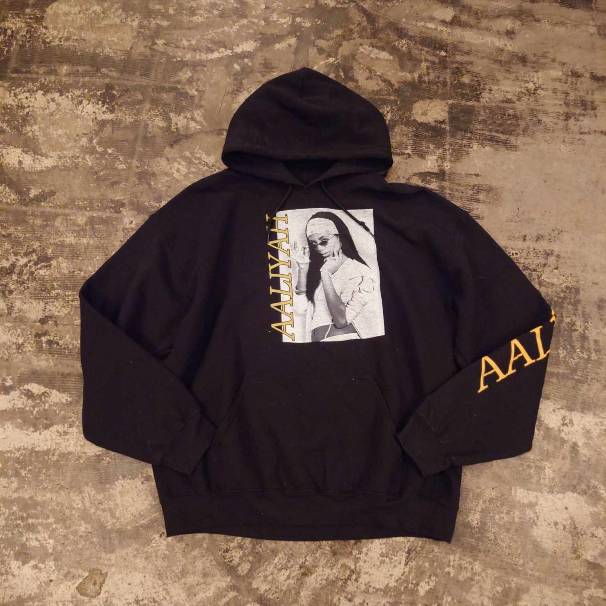 AALIYAH フォトプリント プルオーバーパーカー　＃和歌山古着