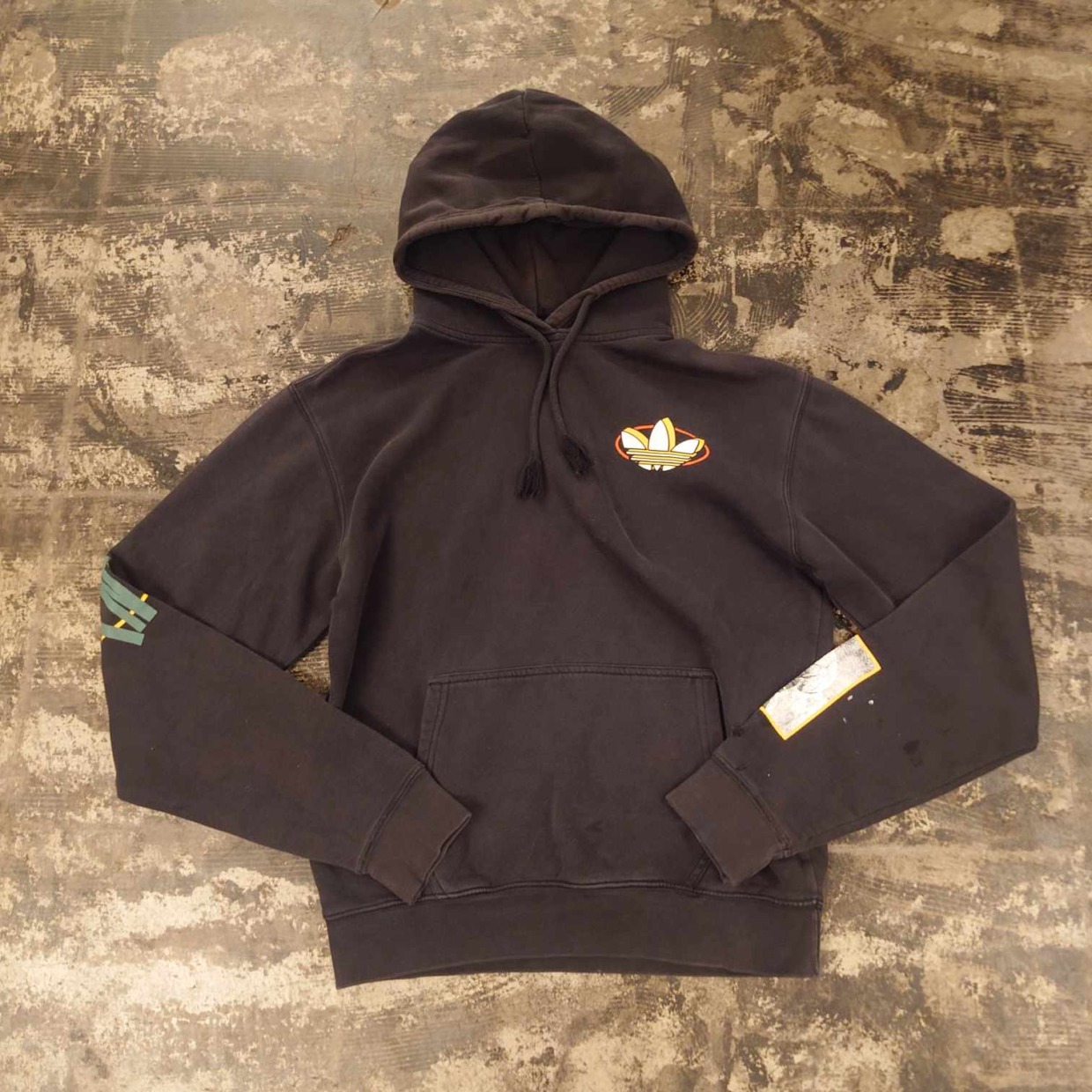 adidas Originals トレフォイルロゴ プリント パーカー　＃和歌山古着