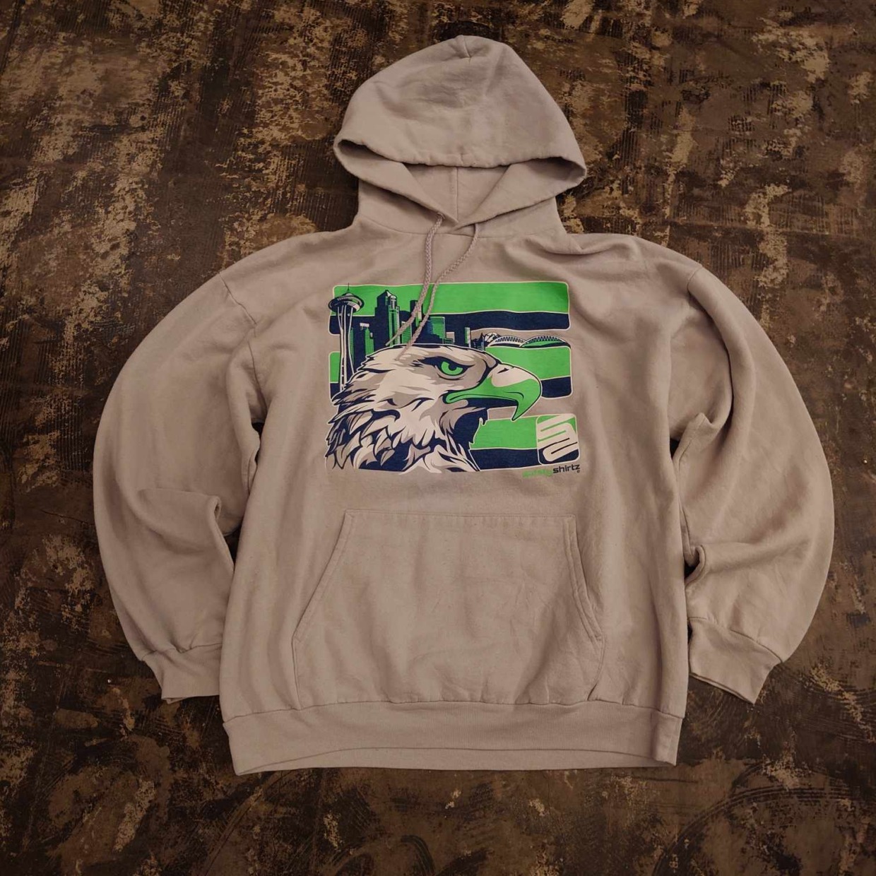 PORT AND COMPANY クラシック イーグルプリント プルオーバーパーカー　＃和歌山古着