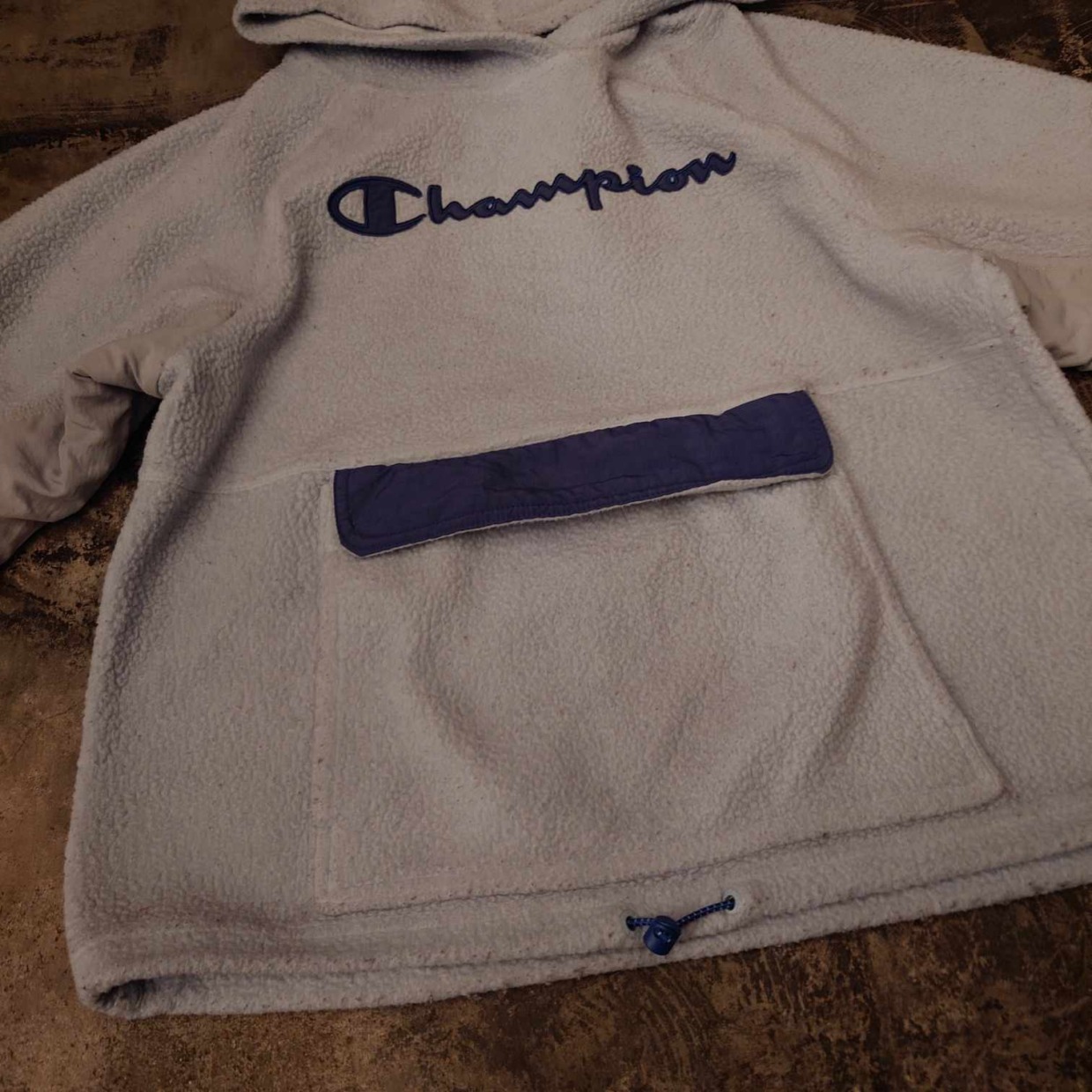 Champion ボアフリース プルオーバーパーカー　＃和歌山古着