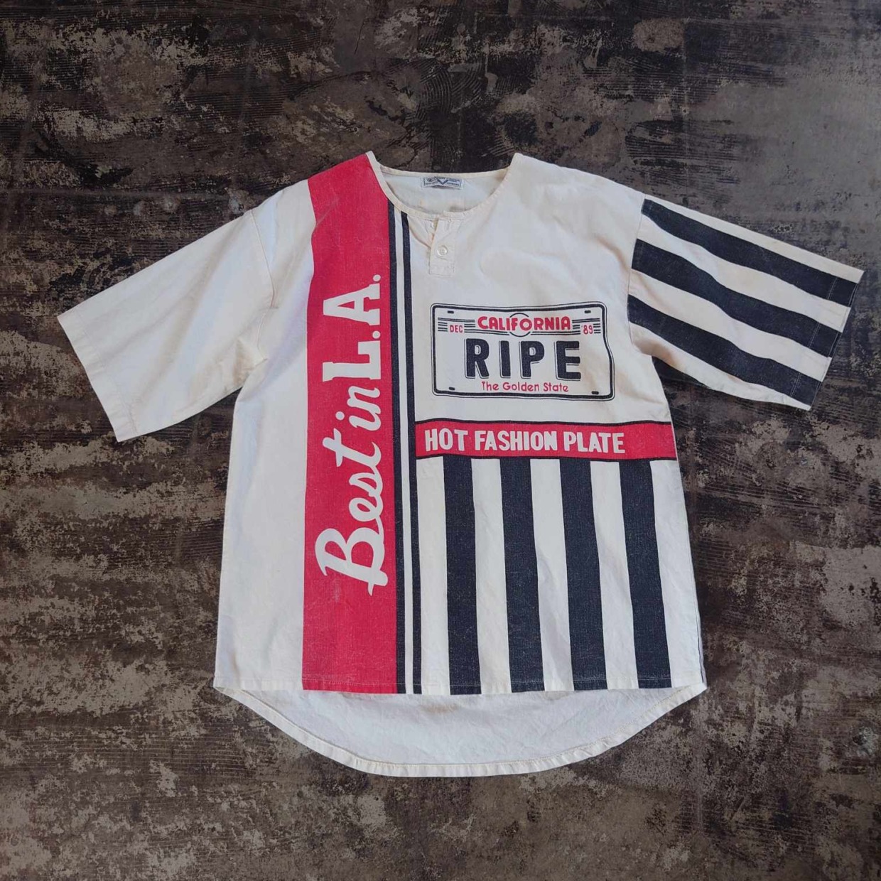 Giovanni L’uomo 切替デザイン 半袖シャツ　 #和歌山古着