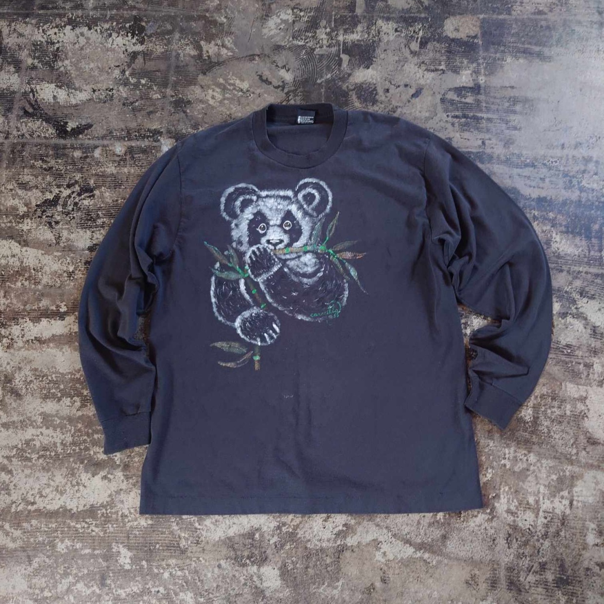 USA製 SCREEN STARS BEST パンダプリント ロンt　 #和歌山古着