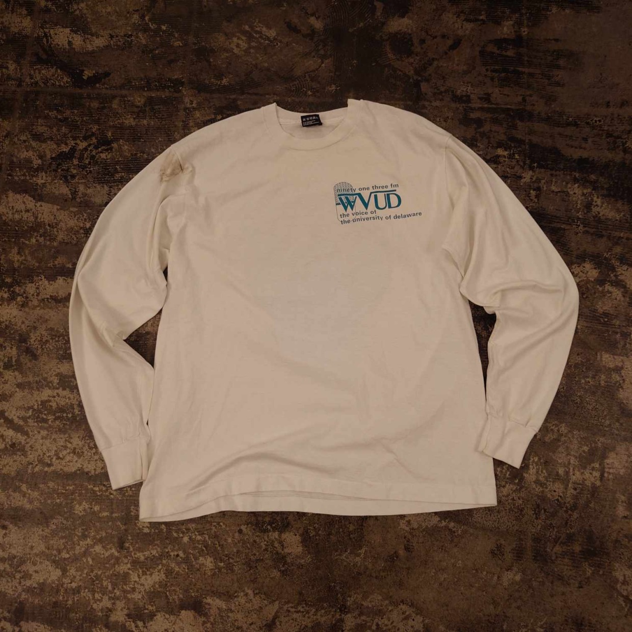 90年代 USA製 FRUIT OF THE LOOM BEST WUD プリント ロングスリーブT　 #和歌山古着