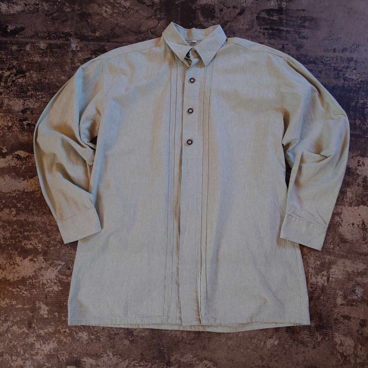 FEN デザインシャツ 比翼仕立て風　 #和歌山古着