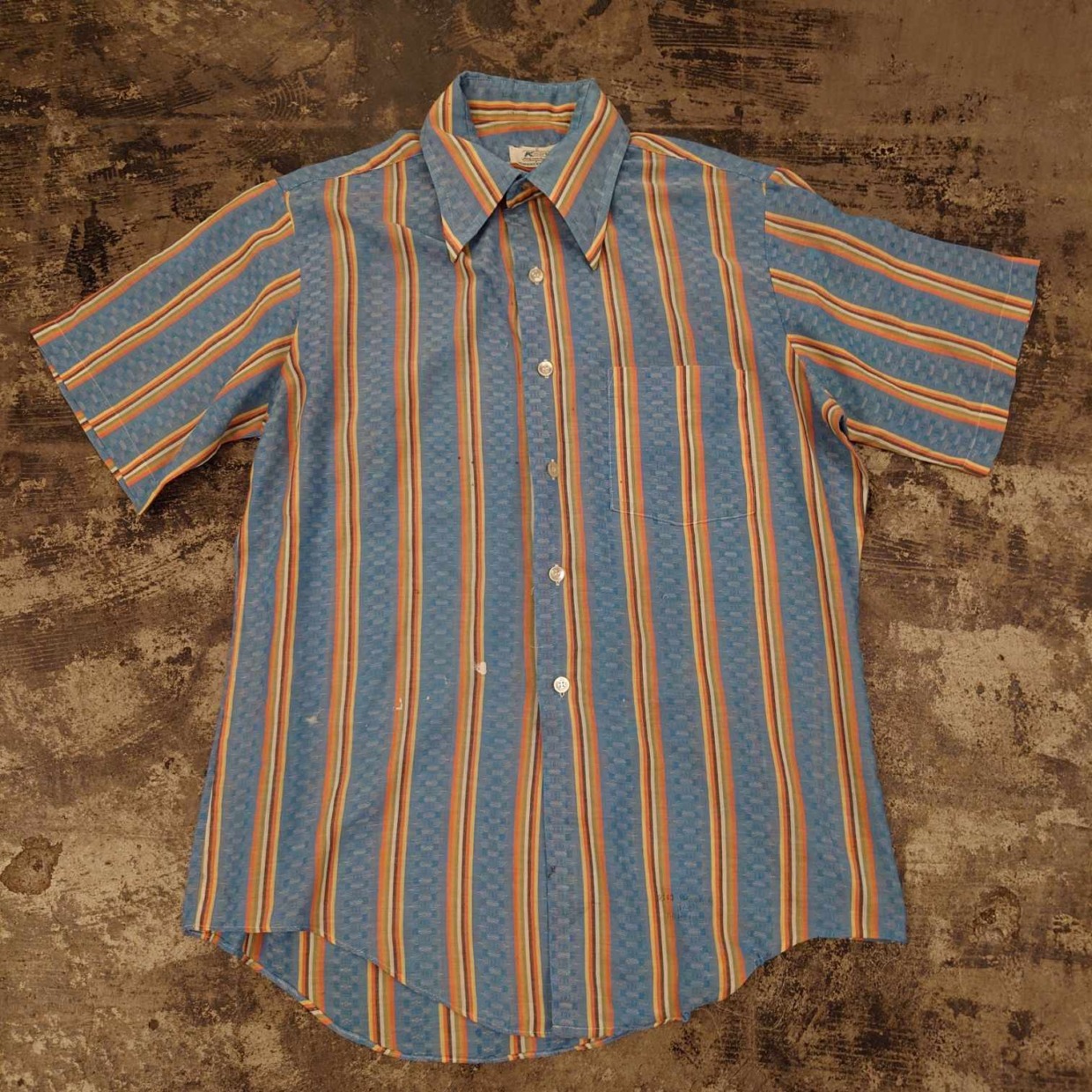 Kmart ストライプ 半袖シャツ マルチカラー　＃和歌山古着屋