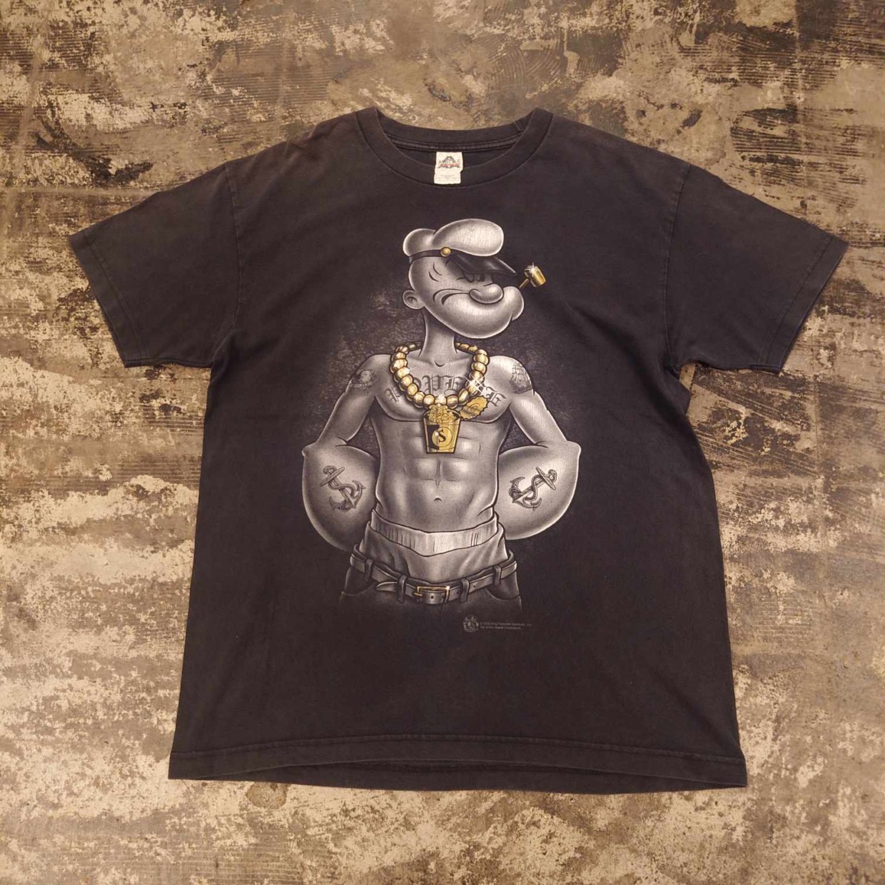 Popeye プリントTシャツ ブラック　 #和歌山古着