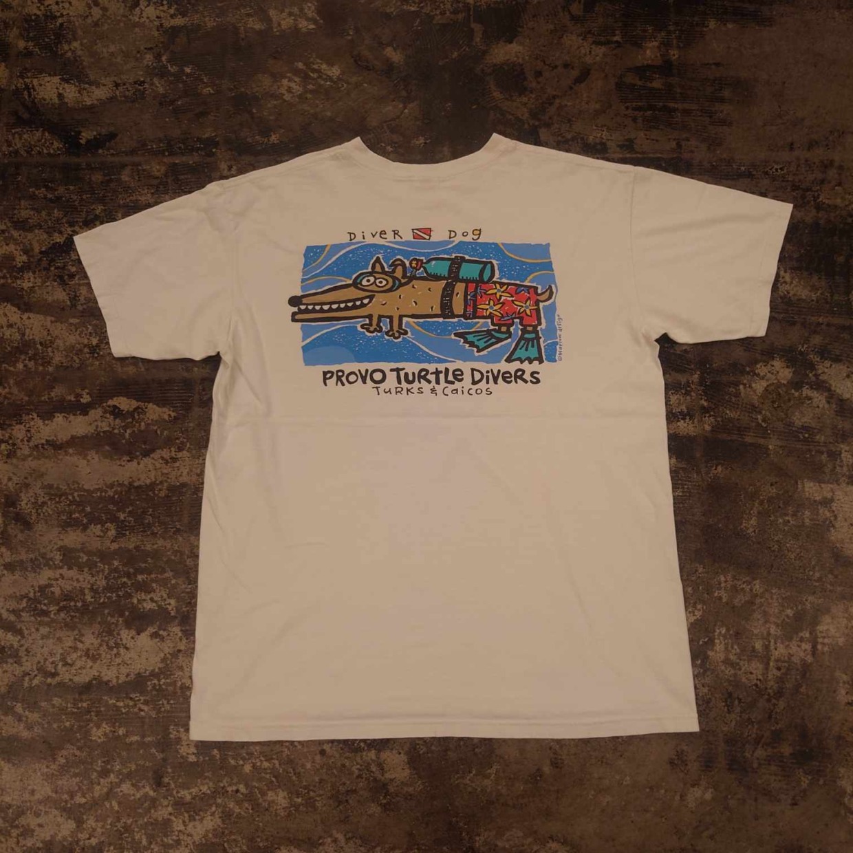 anvil USA製生地 Diver Dog 両面プリントTシャツ　 #和歌山古着