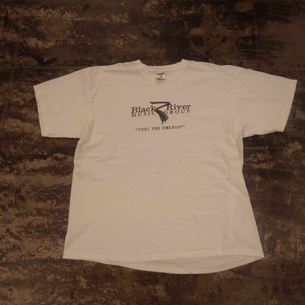 JERZEES Black River Music Group ロゴプリントTシャツ　 #和歌山古着