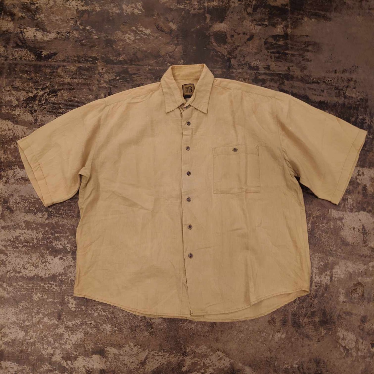 BRUNO 半袖シャツ リネン混　＃和歌山古着屋