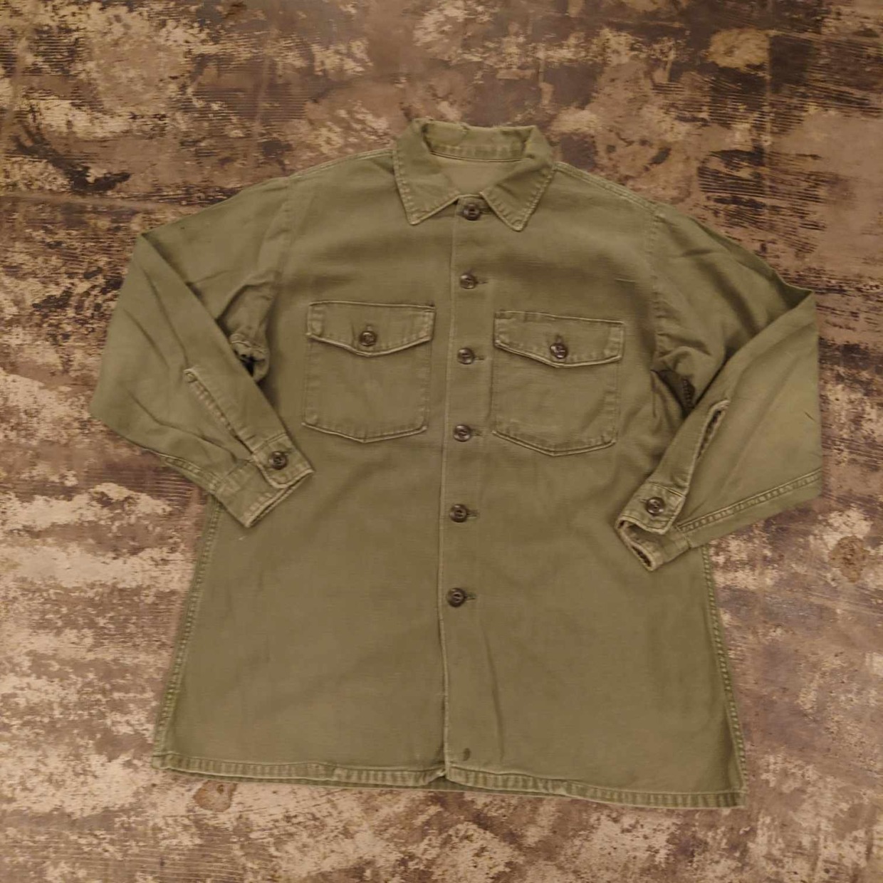 70s US ARMY OG-107 ユーティリティシャツ　 #和歌山古着
